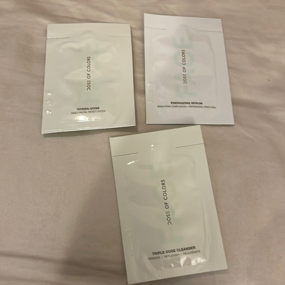 Dose of colors cleanser, serum, and moisturizer